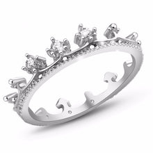 Load image into Gallery viewer, White Gold Color My Princess Queen Crown Ring