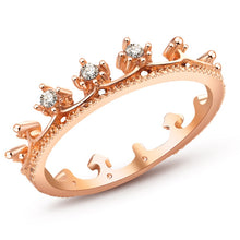 Load image into Gallery viewer, White Gold Color My Princess Queen Crown Ring