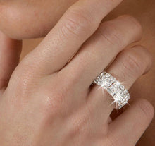 Load image into Gallery viewer, Stunning Multi Row Diamante Stretch Ring