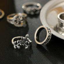 Load image into Gallery viewer, Boho Elephant Flower Midi Finger Rings Set 9pcs