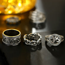 Load image into Gallery viewer, Boho Elephant Flower Midi Finger Rings Set 9pcs