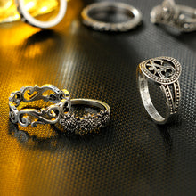 Load image into Gallery viewer, Boho Elephant Flower Midi Finger Rings Set 9pcs