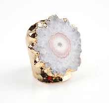 Load image into Gallery viewer, Natural Druzy Stone Ring