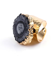 Load image into Gallery viewer, Natural Druzy Stone Ring