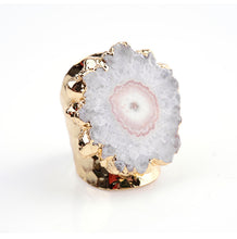 Load image into Gallery viewer, Natural Druzy Stone Ring