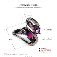 Load image into Gallery viewer, Vintage Purple Zircon Ring