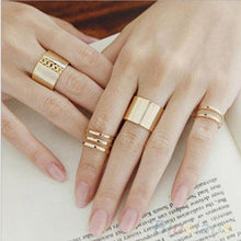 Load image into Gallery viewer, 1 Set/3 Pcs Punk Gold Silver Rings