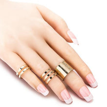 Load image into Gallery viewer, 1 Set/3 Pcs Punk Gold Silver Rings