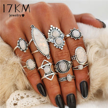 Load image into Gallery viewer, 8 PCS/Set Vintage Opal Knuckle Rings Set