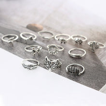 Load image into Gallery viewer, 12pcs/Set Bohemia Silver Arrow Animal Ring