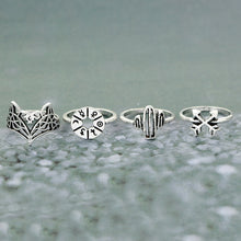 Load image into Gallery viewer, 12pcs/Set Bohemia Silver Arrow Animal Ring