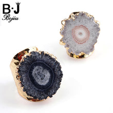 Load image into Gallery viewer, Natural Druzy Stone Ring