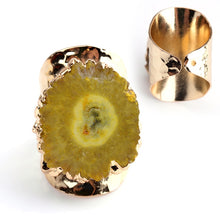 Load image into Gallery viewer, Natural Druzy Stone Ring