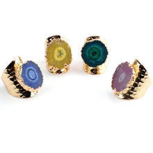 Load image into Gallery viewer, Natural Druzy Stone Ring