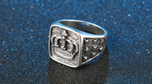 Load image into Gallery viewer, Hip Hop Star Cross Crown Ring