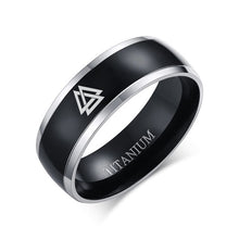 Load image into Gallery viewer, Viking Ring Black Titanium