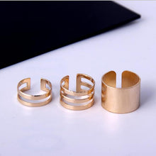 Load image into Gallery viewer, 1 Set/3 Pcs Punk Gold Silver Rings