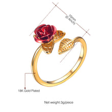Load image into Gallery viewer, Red Rose Garden Flower Ring