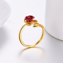Load image into Gallery viewer, Red Rose Garden Flower Ring