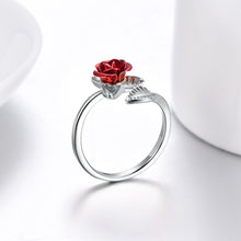 Load image into Gallery viewer, Red Rose Garden Flower Ring
