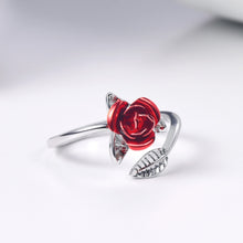 Load image into Gallery viewer, Red Rose Garden Flower Ring