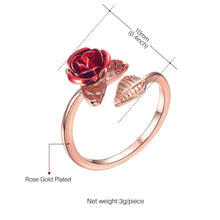 Load image into Gallery viewer, Red Rose Garden Flower Ring