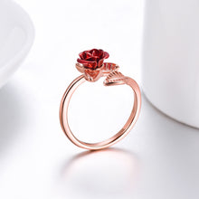 Load image into Gallery viewer, Red Rose Garden Flower Ring