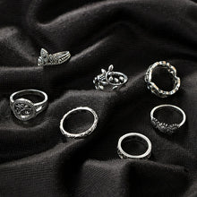 Load image into Gallery viewer, Boho Elephant Flower Midi Finger Rings Set 9pcs