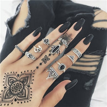 Load image into Gallery viewer, Tocona Vintage Black Rhinestone Ring