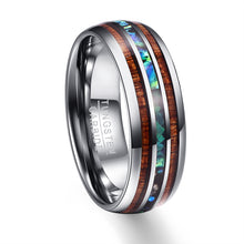 Load image into Gallery viewer, Polished Matte Abalone Shell Ring