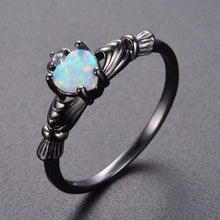 Load image into Gallery viewer, Heart Shape Fire Opal Rings