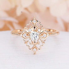 Load image into Gallery viewer, Rose Golden Flower Shape Wedding Ring