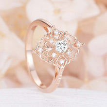 Load image into Gallery viewer, Rose Golden Flower Shape Wedding Ring