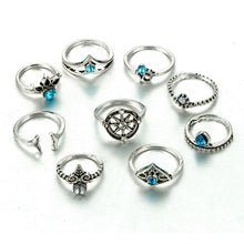 Load image into Gallery viewer, 9pcs/Set Bohemia CrownRings Set