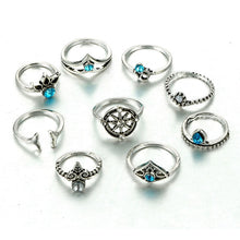 Load image into Gallery viewer, 9pcs/Set Bohemia CrownRings Set