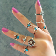 Load image into Gallery viewer, 9pcs/Set Bohemia CrownRings Set