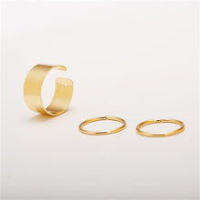 Load image into Gallery viewer, 1 Set/3 Pcs Punk Gold Silver Rings