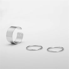 Load image into Gallery viewer, 1 Set/3 Pcs Punk Gold Silver Rings