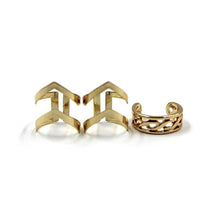 Load image into Gallery viewer, 1 Set/3 Pcs Punk Gold Silver Rings