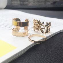 Load image into Gallery viewer, 1 Set/3 Pcs Punk Gold Silver Rings