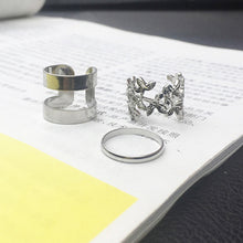 Load image into Gallery viewer, 1 Set/3 Pcs Punk Gold Silver Rings