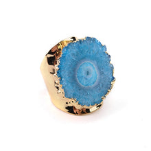Load image into Gallery viewer, Natural Druzy Stone Ring
