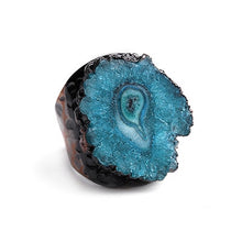 Load image into Gallery viewer, Natural Druzy Stone Ring
