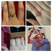 Load image into Gallery viewer, Rose Golden Flower Shape Wedding Ring