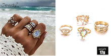 Load image into Gallery viewer, 20 Styles Women Bohemian Vintage Opal  Silver Rings Set