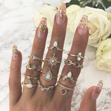 Load image into Gallery viewer, 12 Pcs/set Bohemian Vintage Ring Set