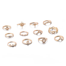 Load image into Gallery viewer, 12 Pcs/set Bohemian Vintage Ring Set
