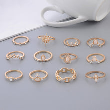 Load image into Gallery viewer, 12 Pcs/set Bohemian Vintage Ring Set