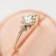 Load image into Gallery viewer, 4 Pcs/set Crystal Zircon Gold Ring Set