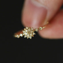 Load image into Gallery viewer, 4 Pcs/set Crystal Zircon Gold Ring Set